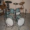 This is the most awesome drum set that Ricky uses to keep the beat.